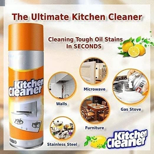 Qokzek Kitchen Cleaner Spray Oil & Grease Stain Remover Stove