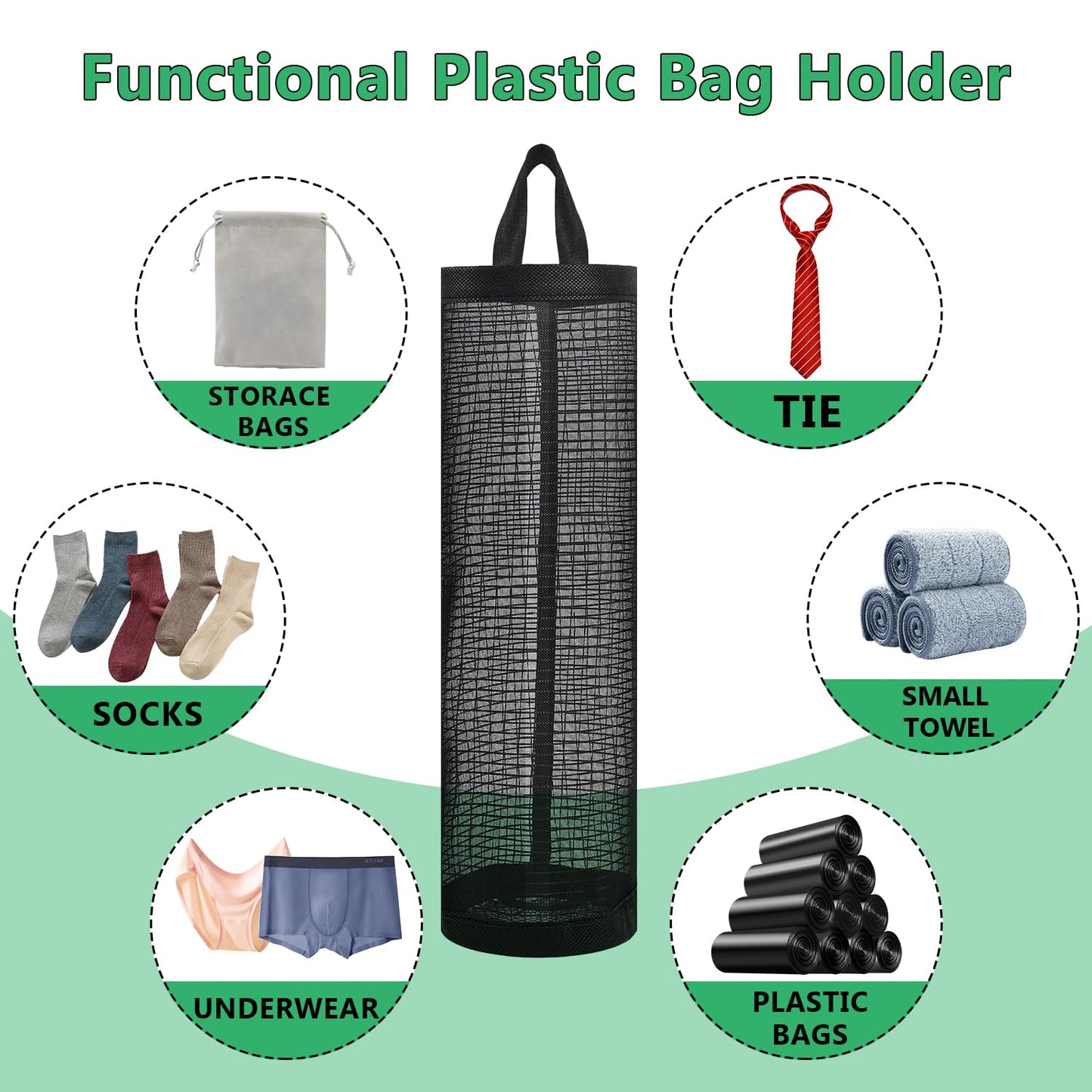 Qokzek Plastic Storage Mesh Bag