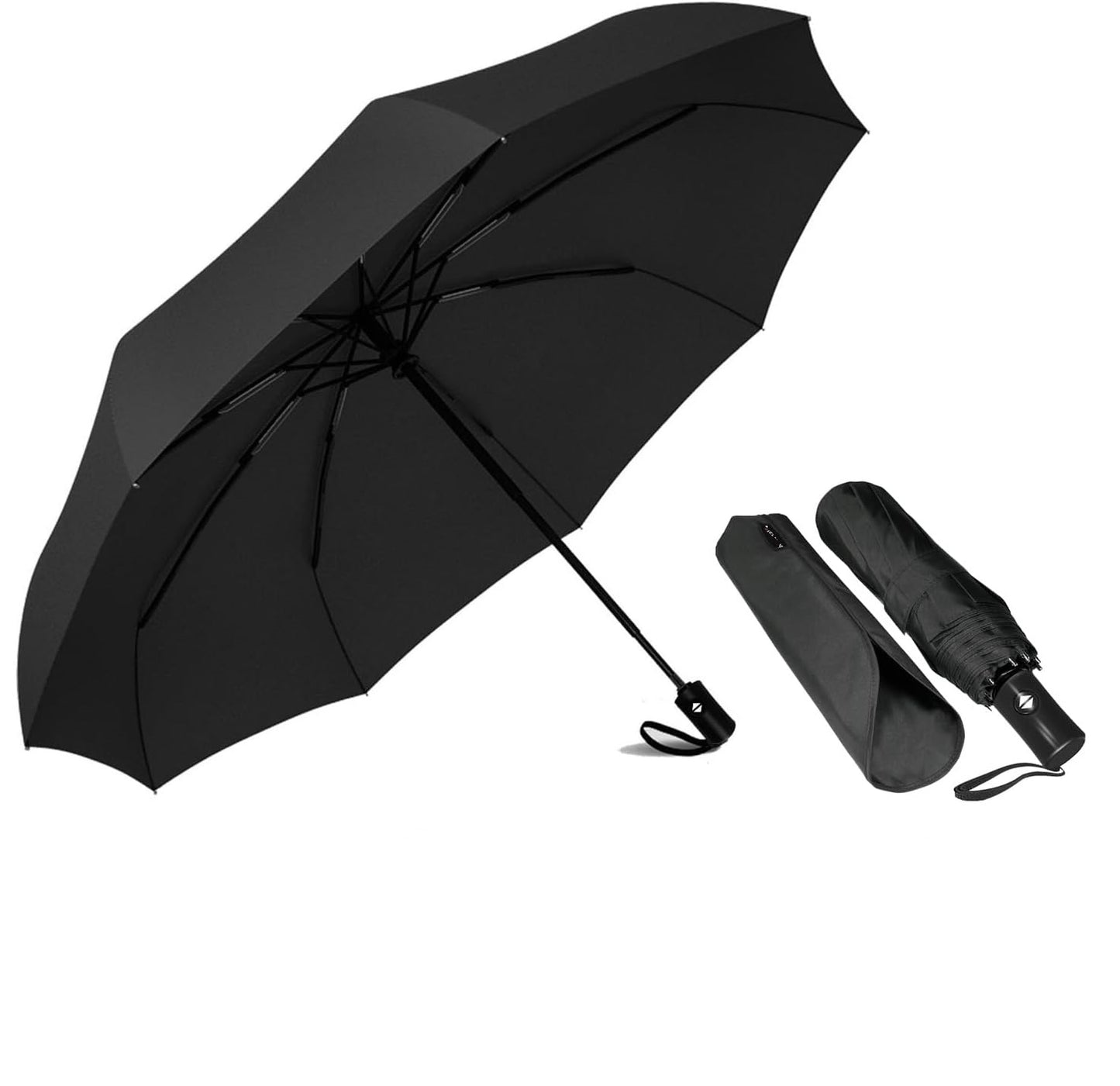 Qokzek Umbrella Automatic Open Travel Umbrellafor Man,Women(Black)