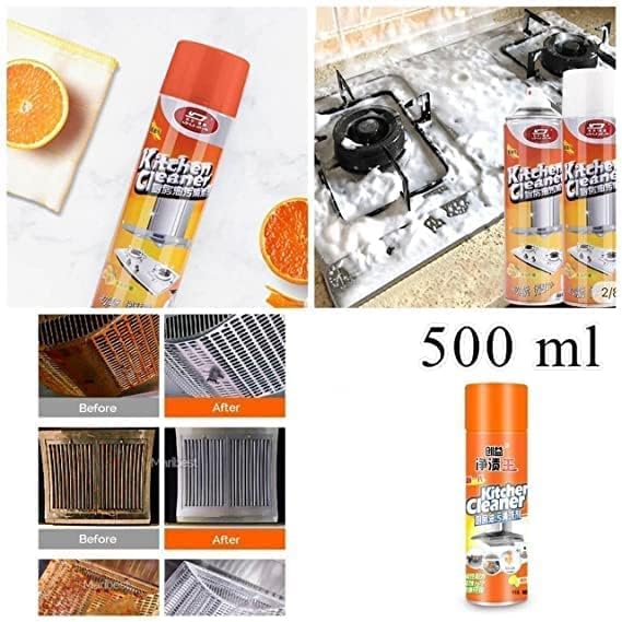 Qokzek Kitchen Cleaner Spray Oil & Grease Stain Remover Stove