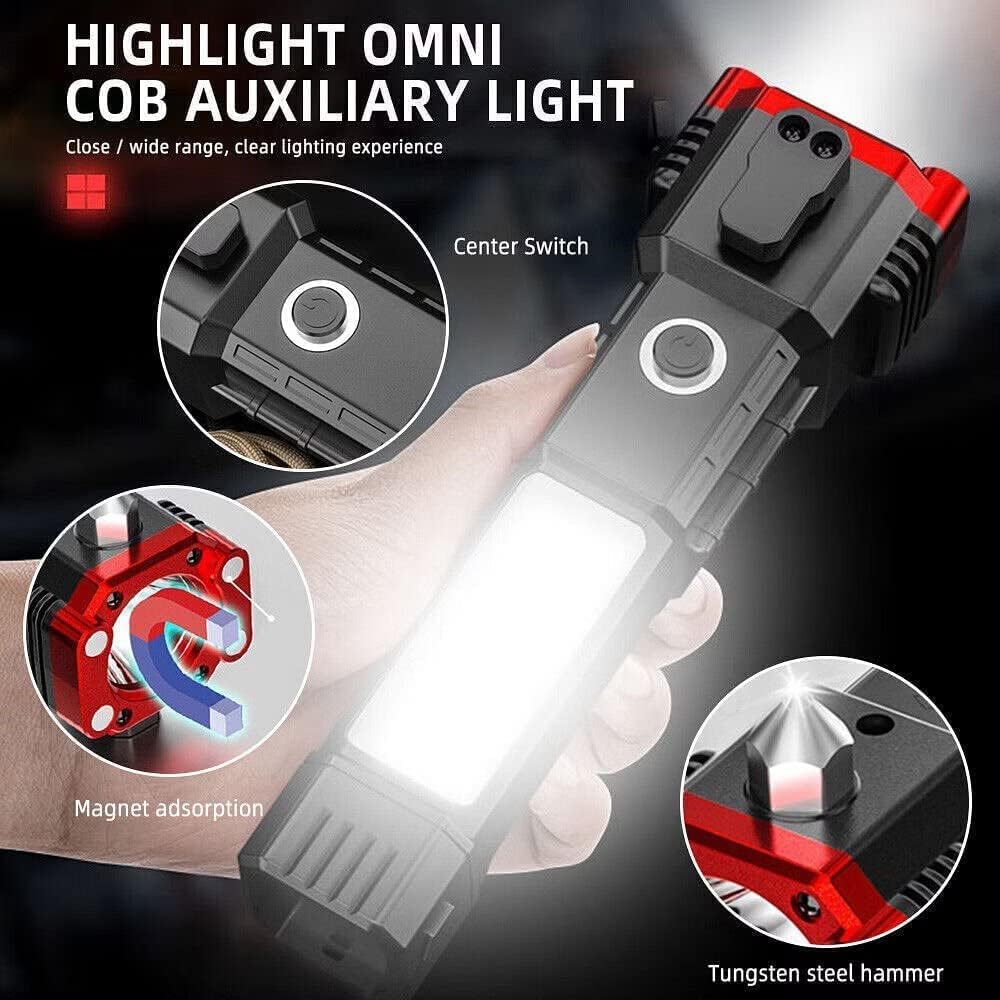 Qokzek Torch Light,LED 3W Torch Light Rechargeable Torch Flashlight