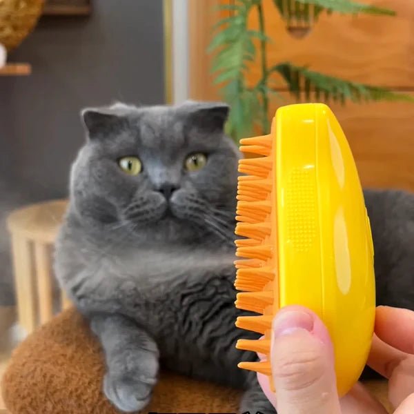 Qokzek 3 In 1 Steamy Pet Cleaning Brush Pet Cleaning Brush