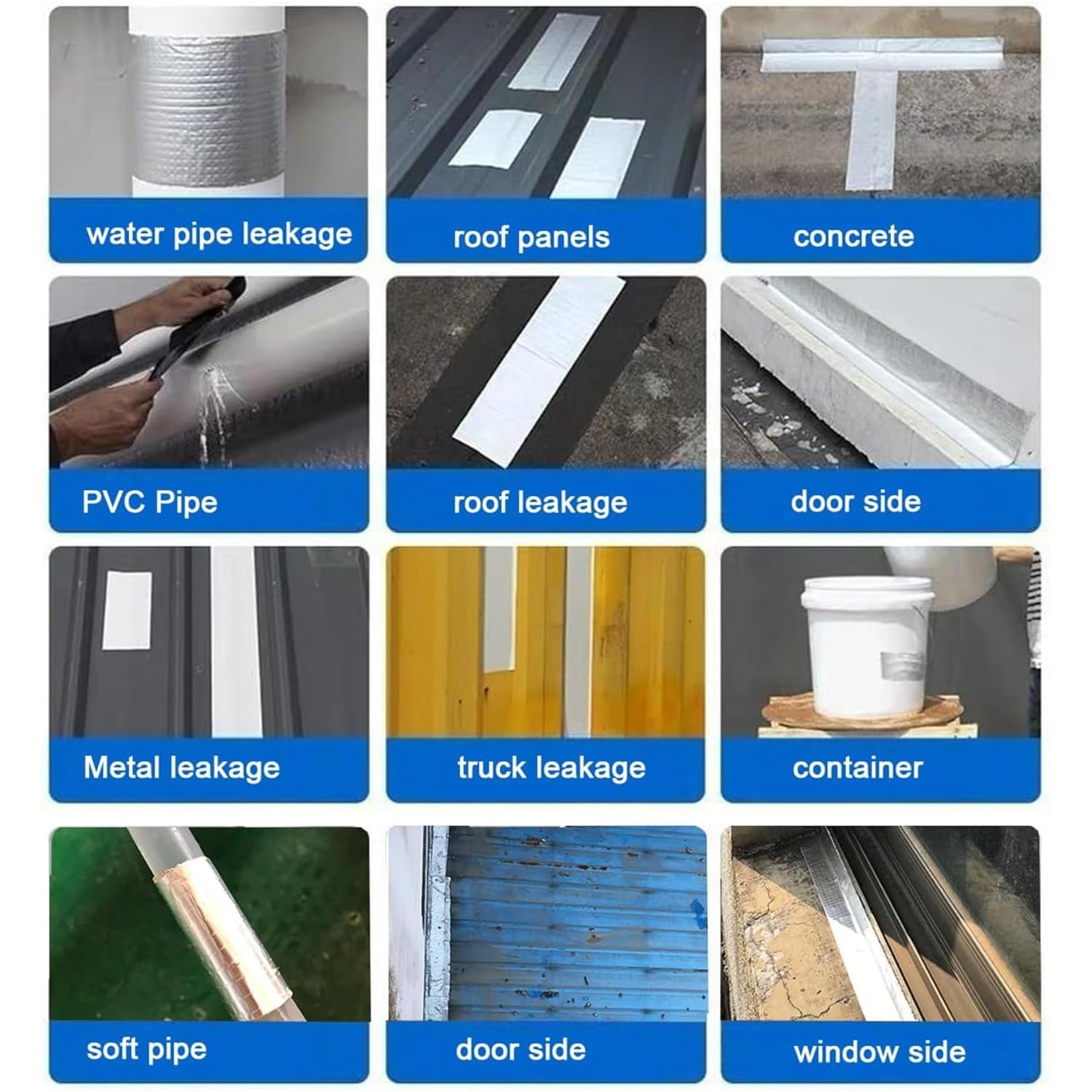 Qokzek Waterproof Repair Tape for Pipe Leakage Roof Water Leakage Solution Aluminium Foil Tape